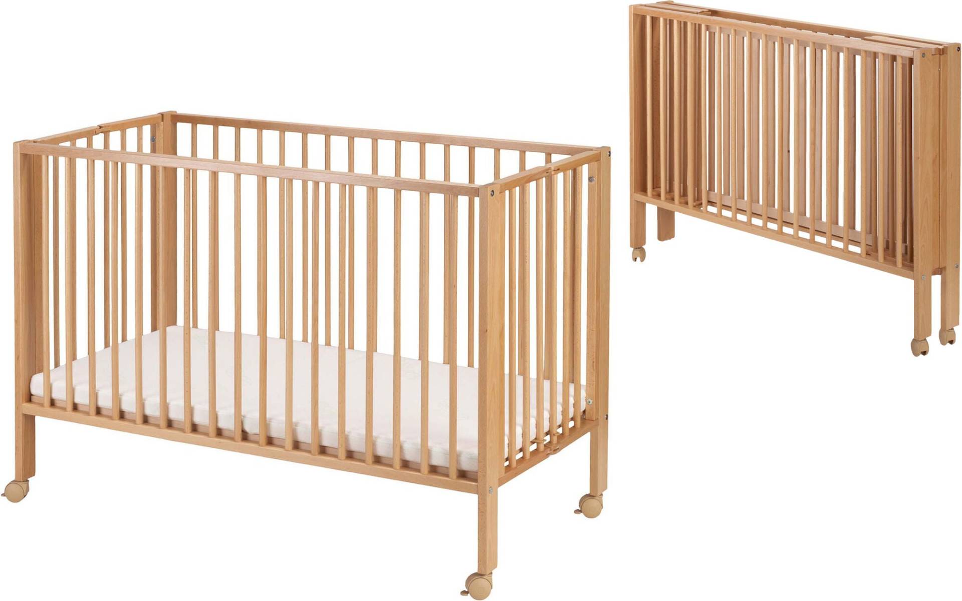 tiSsi Zusammenklappbares Babybett mit Matratze, Beige tiSsi Zusammenklappbares Babybett mit Matratze, Beige von tiSsi
