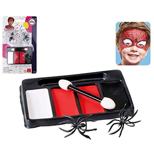 tib 15226 Karneval Make Up Set Spider 7-teilig, mehrfarbig, One Size von tib