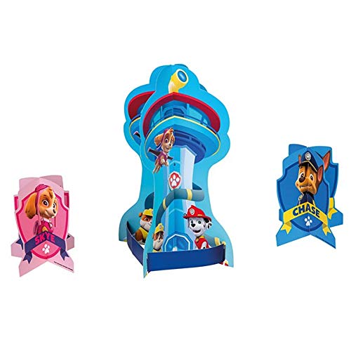 tib 19712 Paw Patrol and Chase & Skye Tafelaufsatz mit Ständer, mehrfarbig, Einheitsgröße von tib