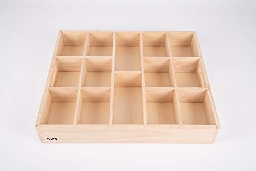 TickiT 74053 Wooden Stacking and Sorting Tray, 15 compartments (5x3) von tickit