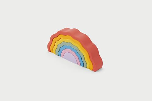 tickit SiliSoft - 7 wackelige, Bunte stapelbare Regenbogenstücke für kreatives Spielen und sensorische Entwicklung, Mehrfarbig von tickit