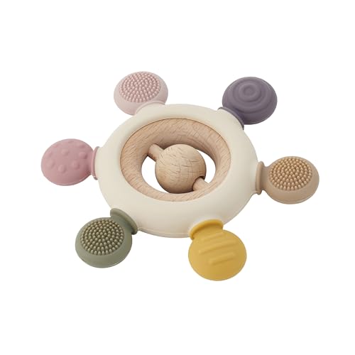 SILISOFT RATTLE TEETHER (EARTH) von tickit
