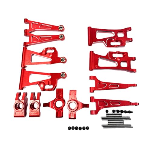 tieedhfu Metallarm Lenkblocksatz für 1/14 MJX Hyper 14210 14209 Metallarm Lenkblocksatz für 1/14 MJX Hyper 14210 14209, Rot von tieedhfu