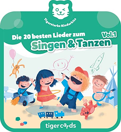 tigermedia tigercard Die 20 besten Lieder zum Singen & Tanzen Kinder Bewegung Spaß tigerbox Hörbox Hörspiel Hörbücher Musik im Kinderzimmer von tigermedia