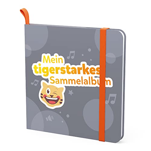 tigermedia Sammelalbum tigercards Zubehör grau inkl. Sticker und exklusiver Geschichte für Kinder Aufbewahrung Transport zum Spielen und Sammeln von tigermedia