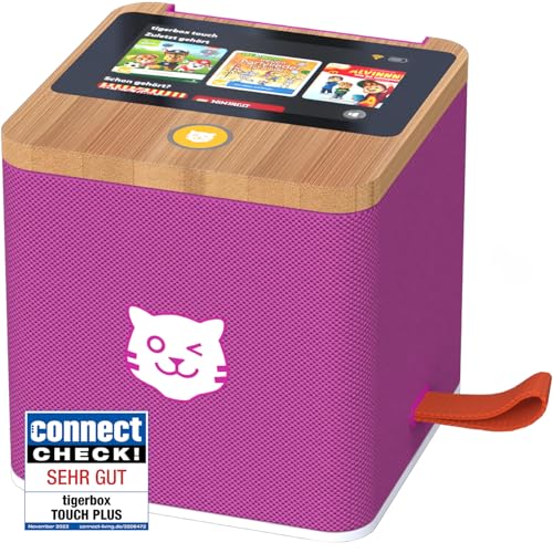 tigermedia tigerbox Touch Plus lila mit extra Langer Akkulaufzeit und Bluetooth Kopfhöreranschluss, Musikbox, Stereo, Sandmännchen, Eiskönigin, Prinzessin Lillifee, ‎1251 von tigermedia