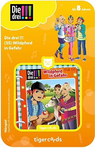 tigermedia tigercard Die drei !!! Folge 55 Wildpferd in Gefahr Detektiv Mädchen Abenteuer Geschichten tigerbox Hörspielbox Hörbücher Kindermusik von tigermedia