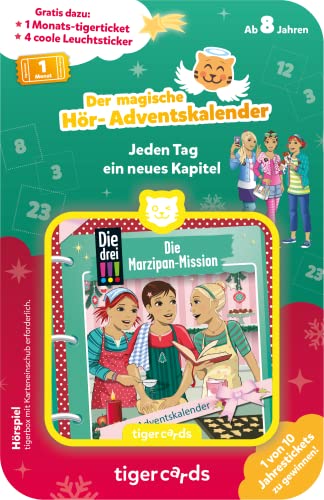 tigermedia tigercard Die drei !!! Marzipan Mission Adventskalender Geschenk Nikolaus Weihnachten Kids tigerbox Hörbox Hörspiel Hörbuch Kindermusik von tigermedia