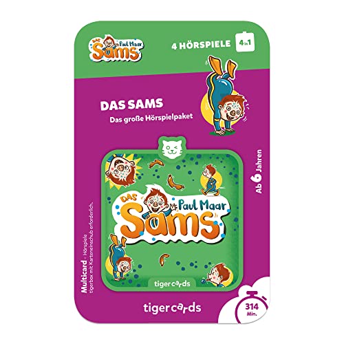 tigermedia tigercard Multicard Das Sams Vier Geschichten lange Autofahrten Kinder Beschäftigung Geschenk Zahnfee tigerbox Hörbox Hörbuch Lieder von tigermedia