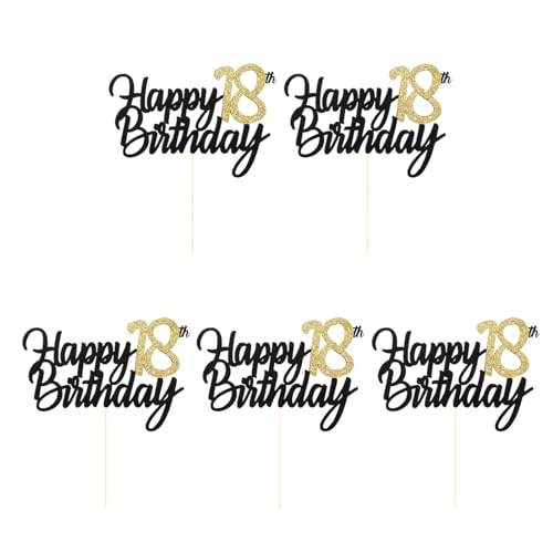 tinysiry Glitzer-Kuchenaufsatz „Happy Birthday“, lebensmittelechte Jubiläumskuchendekorationen, Geburtstagsparty-Dekorationen, Ideen für Geburtstagsfeiern, Kuchen, Desserts, Gebäck, Dekoration von tinysiry