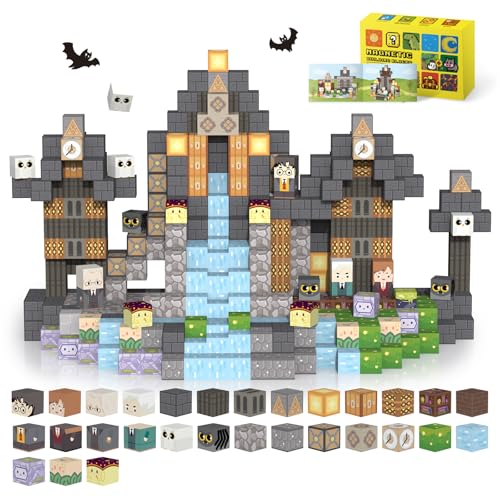 Magnetische Bausteine 120 Stück - Magisches Schloss Magnete Bauen Set, Magnetbausteine für Jungen und Mädchen ab 3-8 Jahren, Montessori Kreative Spielzeug als Geschenk für Kinder ab 3+ Jahren Magnetische Bausteine 120 Stück - Magisches Schloss Magnete Bauen Set, Magnetbausteine für Jungen und Mädchen ab 3-8 Jahren, Montessori Kreative Spielzeug als Geschenk für Kinder ab 3+ Jahren von tinytrek
