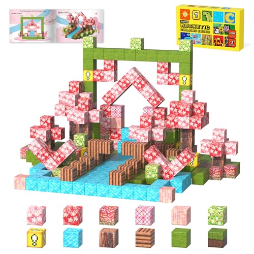 tinytrek Magnetische Bausteine - 120 Stück Kirschblütengarten Bauspielzeug Set, Magnetbausteine für Jungen und Mädchen ab 3-8 Jahren, Montessori Kreative Spielzeug als Geschenk für Kinder ab 3+ Jahren tinytrek Magnetische Bausteine - 120 Stück Kirschblütengarten Bauspielzeug Set, Magnetbausteine für Jungen und Mädchen ab 3-8 Jahren, Montessori Kreative Spielzeug als Geschenk für Kinder ab 3+ Jahren von tinytrek
