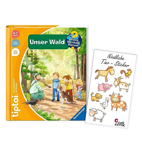 Ravensburger tiptoi ® Buch - Komm mit in den Wald + Tier-Sticker von tiptoi