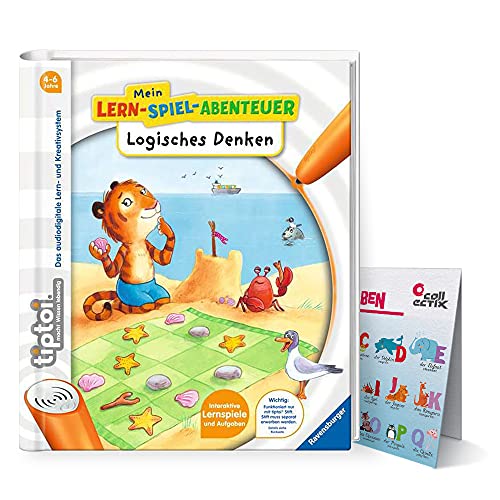 Ravensburger tiptoi ® Buch | Logisches Denken - Mein Lern-Spiel-Abenteuer + ABC Tiere Buchstaben Lernen Poster von tiptoi