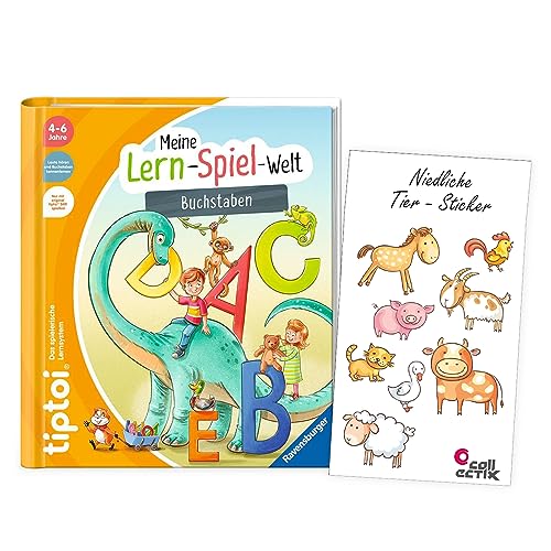 Ravensburger tiptoi ® Buch Mein Lern-Spiel-Abenteuer - Erste Buchstaben + Kinder-Sticker von tiptoi