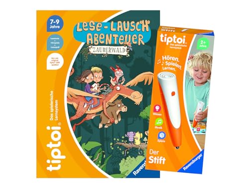 Ravensburger tiptoi Set: Lese - Lausch Abenteuer Zauberwald + 00110 tiptoi Der Stift, Lernspielzeug für Kinder Ravensburger tiptoi Set: Lese - Lausch Abenteuer Zauberwald + 00110 tiptoi Der Stift, Lernspielzeug für Kinder von tiptoi