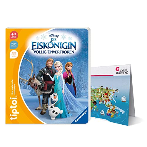 tiptoi Ravensburger Buch Die Eiskönigin - Völlig unverfroren Frozen ELSA + Kinder Wimmel-Weltkarte | Kinderlieder 4-7 Jahre von tiptoi