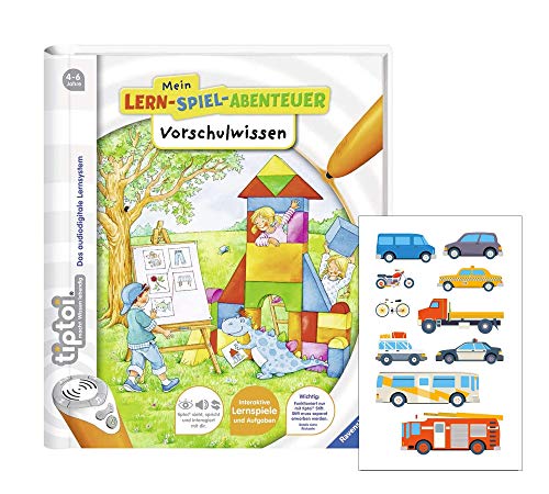 tiptoi avensburger Schule Buch | Vorschulwissen - Mein Lern-Spiel-Abenteuer + Kinder-Sticker, für Kinder ab 4 Jahren von tiptoi