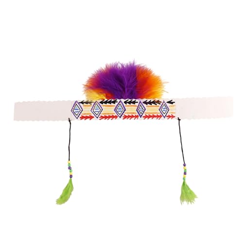 tixoacke Indianer-Kopfschmuck zum Selbermachen, für Thanksgiving, Stirnband, Maskerade, Cosplay, Zubehör, indische Kopfbedeckung, Urlaubsgeschenk, Indianer-Kostüm, Kopfbedeckung von tixoacke