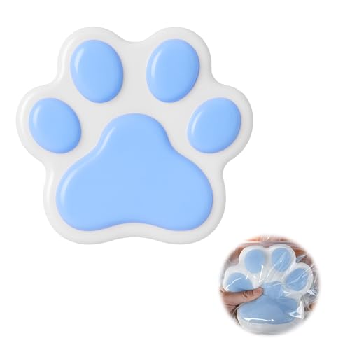 tiyiyok Katzenpfoten Squishy, Katzenpfoten Quetschspielzeug, Taba Squishy Pfoten, Stressabbau Spielzeug, Squeeze Toy, Squishy Pfote, Fidget Toys für Erwachsene und Kinder (Blau) von tiyiyok