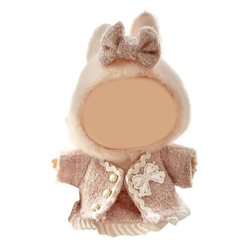 17 cm Puppen-Outfit und Zubehör, bezauberndes elegantes Zylinder-Set für 17 cm große Puppen, niedliches handgefertigtes Outfit für Puppen, feminines schickes Kleidtuch und Zubehör für 6,7-Zoll-Puppen von tkerinse