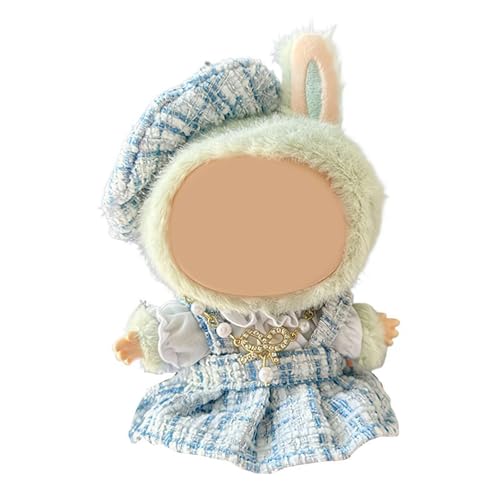 17 cm Puppen-Outfit und Zubehör, bezauberndes elegantes Zylinder-Set für 17 cm große Puppen, niedliches handgefertigtes Outfit für Puppen, feminines schickes Kleidtuch und Zubehör für 6,7-Zoll-Puppen von tkerinse
