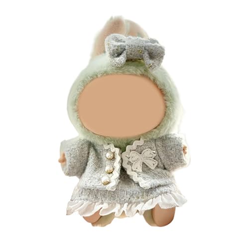 17 cm Puppen-Outfit und Zubehör, bezauberndes elegantes Zylinder-Set für 17 cm große Puppen, niedliches handgefertigtes Outfit für Puppen, feminines schickes Kleidtuch und Zubehör für 6,7-Zoll-Puppen von tkerinse