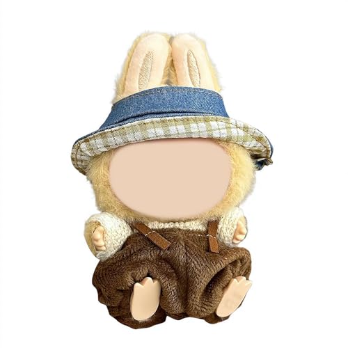 17 cm Puppenkleidung, niedliche Plüschkleidung mit Hüten, Latzhose, Puppenkleidung für 17 cm große Puppen, entzückendes Puppen-Outfit, Puppenkleidung, Ersatzzubehör für 17 cm große Puppen 17 cm Puppenkleidung, niedliche Plüschkleidung mit Hüten, Latzhose, Puppenkleidung für 17 cm große Puppen, entzückendes Puppen-Outfit, Puppenkleidung, Ersatzzubehör für 17 cm große Puppen von tkerinse