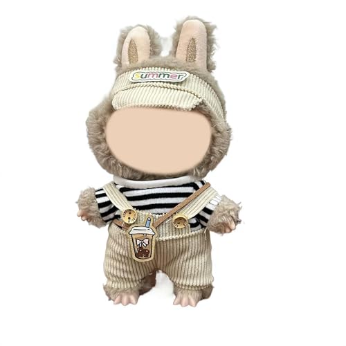 17 cm Puppenkleidung, niedliche Plüschkleidung mit Hüten, Latzhose, Puppenkleidung für 17 cm große Puppen, entzückendes Puppen-Outfit, Puppenkleidung, Ersatzzubehör für 17 cm große Puppen 17 cm Puppenkleidung, niedliche Plüschkleidung mit Hüten, Latzhose, Puppenkleidung für 17 cm große Puppen, entzückendes Puppen-Outfit, Puppenkleidung, Ersatzzubehör für 17 cm große Puppen von tkerinse