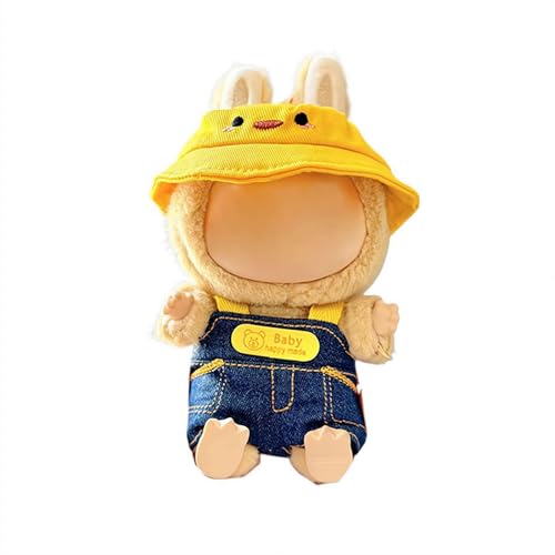 Cute Shark Doll Clothes for Labu, Shark Style Jumpsuits Outfit Set for 17cm Dolls, Cute Clothes and Hat Set Dolls Accessories for 17.0 cm Cartoon Dolls (Clothes Only) von tkerinse
