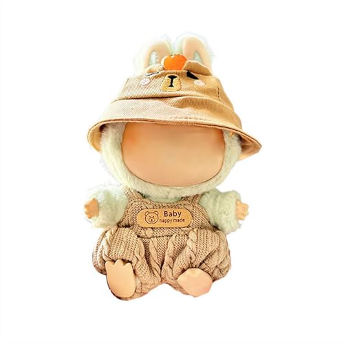 Cute Shark Doll Clothes for Labu, Shark Style Jumpsuits Outfit Set for 17cm Dolls, Cute Clothes and Hat Set Dolls Accessories for 17.0 cm Cartoon Dolls (Clothes Only) von tkerinse