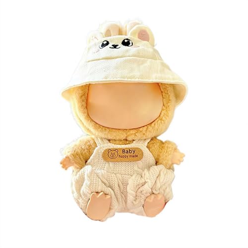 Cute Shark Doll Clothes for Labu, Shark Style Jumpsuits Outfit Set for 17cm Dolls, Cute Clothes and Hat Set Dolls Accessories for 17.0 cm Cartoon Dolls (Clothes Only) von tkerinse