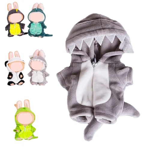 Kleidung für Puppen, 17 cm, Plüschpuppenkleidung, Tier, einteiliger Kleidungsanzug, Schlafanzug für Labu, weiches Outfit, niedliches Kleidungsset für 6,7 Zoll Puppen Display und Spielen Kleidung für Puppen, 17 cm, Plüschpuppenkleidung, Tier, einteiliger Kleidungsanzug, Schlafanzug für Labu, weiches Outfit, niedliches Kleidungsset für 6,7 Zoll Puppen Display und Spielen von tkerinse