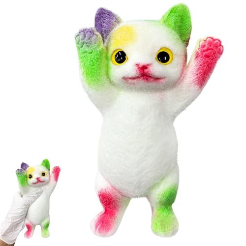 Taba Squishy Squeeze Toy Big Squishy Katze Toy Stress Relief Squeeze Cute Anti Stress Toy 20×11cm für Erwachsene und Kinder, Süße Katzen Taba Squish Toys Gifts (Groß Grün) von tngtswwcv