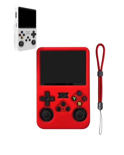 Hülle für Anbernic R36S Silikon Schutzhülle,strapazierfähige und umweltfreundliche toergy Cover mit präzisen Löchern - stoßfest, komfortabler Touch,Rot Hülle für Anbernic R36S Silikon Schutzhülle,strapazierfähige und umweltfreundliche toergy Cover mit präzisen Löchern - stoßfest, komfortabler Touch,Rot von toergy