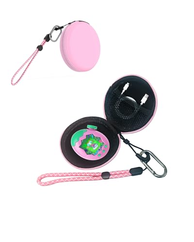 toergy Hülle für Tamagotchi Paradise Hartschale - Tragbare Schutzhülle mit USB-Kabel & Speicherkarte Platz, Wasserdicht & Aufprallschutz, Schwarz | Praktische Organizer-Tasche,Rosa von toergy