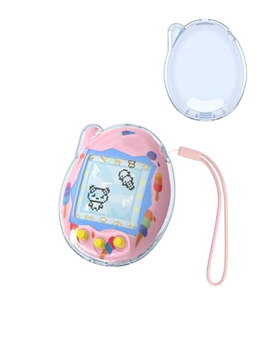 toergy Schutzhülle für Tamagotchi Connection - Anti-Drop PC Hülle,mit Einem String,Elektronisches Haustierzubehör, Schutz für Virtual Pet Game Machine (Transparentes Blau) von toergy
