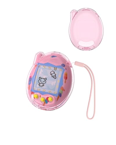 toergy Schutzhülle für Tamagotchi Connection - Anti-Drop PC Hülle,mit Einem String,Elektronisches Haustierzubehör, Schutz für Virtual Pet Game Machine (transparent rosa) von toergy