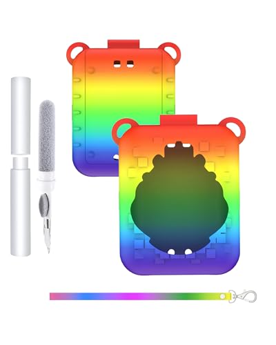toergy Silikon-Schutzhülle für Bitzee Interactive Toy Harry Potter - Weiche Anti-Drop Stoßfest Hülle, String & Reinigung Stift, Schutz für Virtual Pet Game Machine (Rot Gemischt) von toergy