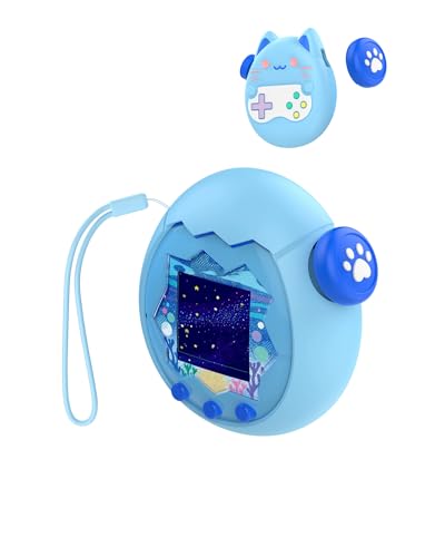toergy Silikon-Schutzhülle für Tamagotchi Paradise - Weiche Anti-Drop Stoßfest Hülle,mit Einem String,Elektronisches Haustierzubehör, Schutz für Virtual Pet Game Machine,blau toergy Silikon-Schutzhülle für Tamagotchi Paradise - Weiche Anti-Drop Stoßfest Hülle,mit Einem String,Elektronisches Haustierzubehör, Schutz für Virtual Pet Game Machine,blau von toergy