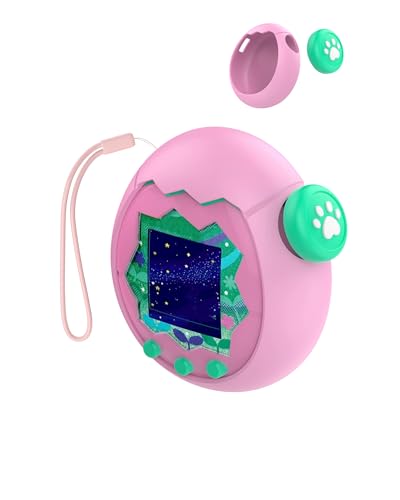 toergy Silikon-Schutzhülle für Tamagotchi Paradise - Weiche Anti-Drop Stoßfest Hülle,mit Einem String,Elektronisches Haustierzubehör, Schutz für Virtual Pet Game Machine (rosa) von toergy