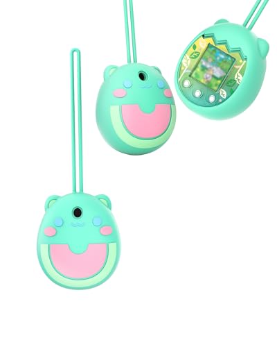 toergy Silikon-Schutzhülle für Tamagotchi Pix - Weiche Anti-Drop Stoßfest Hülle, Elektronisches Haustierzubehör, Schutz für Virtual Pet Game Machine (Grün) von toergy