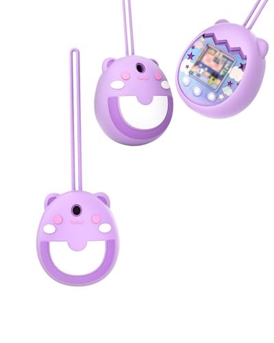toergy Silikon-Schutzhülle für Tamagotchi Pix - Weiche Anti-Drop Stoßfest Hülle, Elektronisches Haustierzubehör, Schutz für Virtual Pet Game Machine (Violett) von toergy