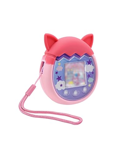 toergy Silikon-Schutzhülle für Tamagotchi Pix - Weiche Anti-Drop Stoßfest Hülle,mit Einem String,Elektronisches Haustierzubehör, Schutz für Virtual Pet Game Machine (rosa) von toergy