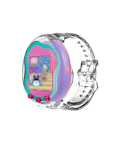 toergy Silikon-Schutzhülle für Tamagotchi Uni - Weiche Anti-Drop Stoßfest Hülle, Elektronisches Haustierzubehör mit Armband, Schutz für Virtual Pet Game Machine (Transparent) von toergy