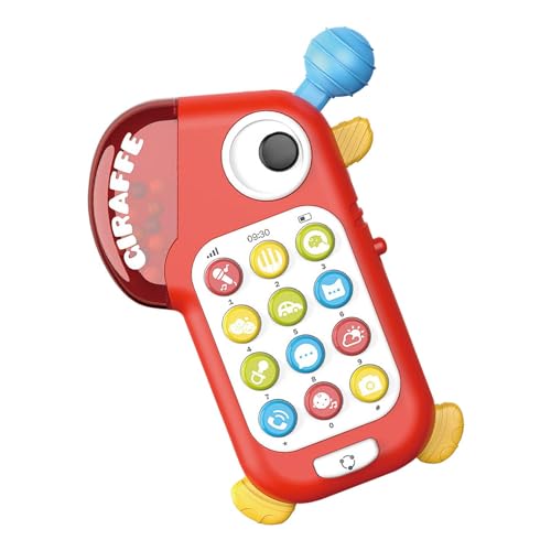 tongfeng Kindertelefon, Kinder-Smartphone,Cartoon-Giraffen-Spielzeugtelefon für Kinder - Musiksimuliertes Früherziehungs-Mobiltelefon, Cartoon-Erleuchtungs-Lerngeschichtenmaschine für Kinder von tongfeng