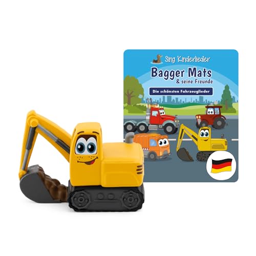 tonies Hörfigur für Toniebox, Sing Kinderlieder – Bagger Mats & Seine Freunde: Die schönsten Fahrzeuglieder, Kinderlieder für Kinder ab 3 Jahren, Spielzeit ca. 60 Minuten tonies Hörfigur für Toniebox, Sing Kinderlieder – Bagger Mats & Seine Freunde: Die schönsten Fahrzeuglieder, Kinderlieder für Kinder ab 3 Jahren, Spielzeit ca. 60 Minuten von tonies