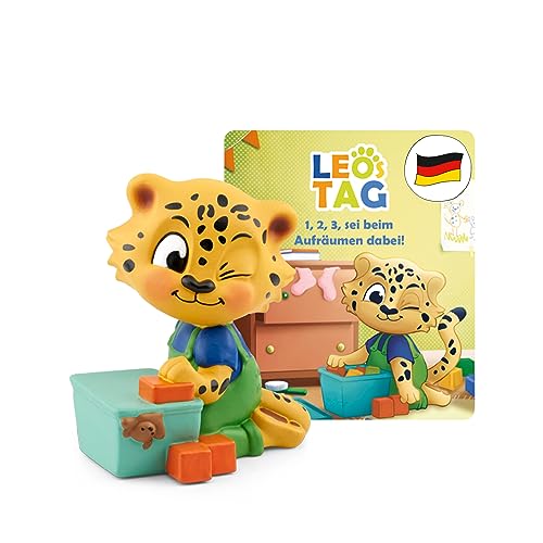 tonies Hörfiguren für Toniebox, Leos Tag – 1, 2, 3, sei beim Aufräumen dabei!, Hörspiel mit Liedern für Kinder ab 3 Jahren, Spielzeit ca. 50 Minuten von tonies