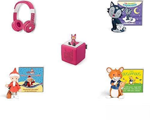tonies Starterset Pink mit Kreativ inkl. Lauscher, DREI Hörfiguren und Sammelheft von tonies