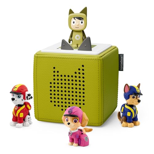tonies Paw Patrol Jungle Pups Green Toniebox Bundle inkl. 1 Creative Tonie und 3 Tonie Charaktere: Jungle Pups Chase, Marshall, Skye, Kids Gifts and Kids Music Player tonies Paw Patrol Jungle Pups Green Toniebox Bundle inkl. 1 Creative Tonie und 3 Tonie Charaktere: Jungle Pups Chase, Marshall, Skye, Kids Gifts and Kids Music Player von tonies
